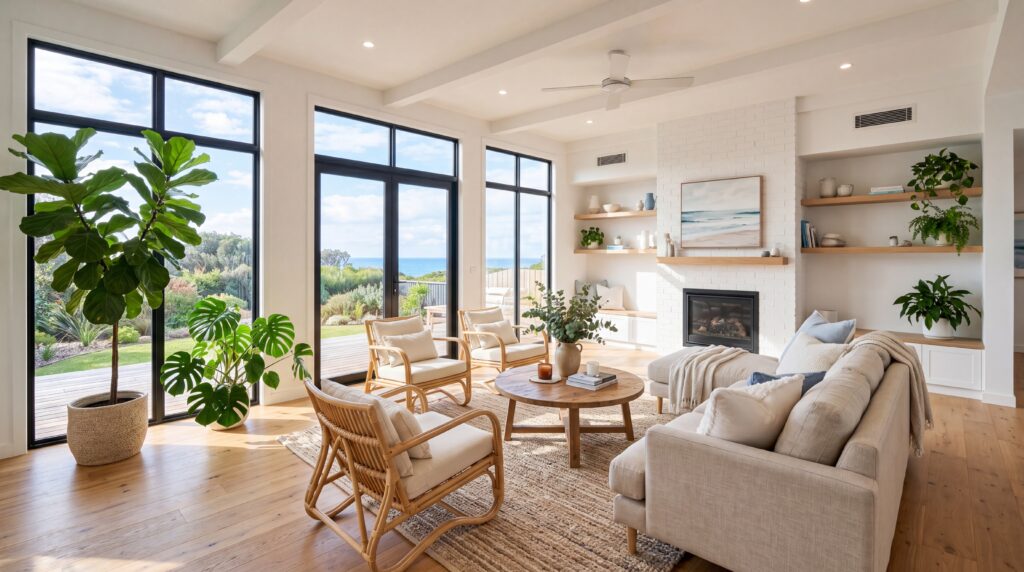 beautiful interior of a custom coastal home